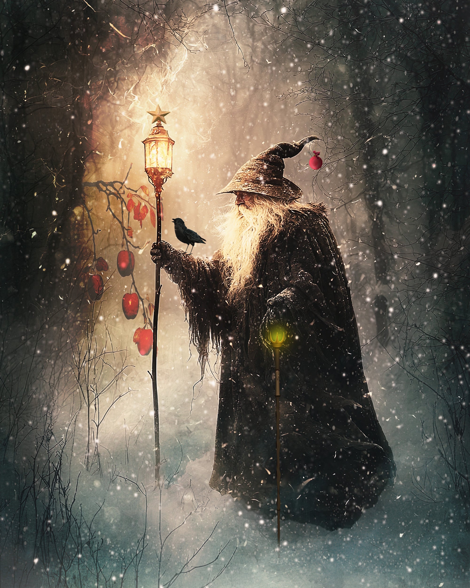 OLD MAN WINTER 11" X 14" Acrylic Print